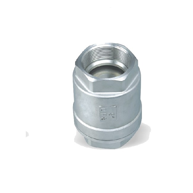 Internal thread vertical check valve